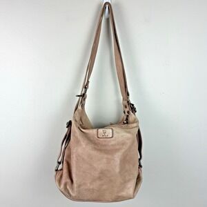 Milo of Canada Mauve Woven Leather Purse Convertible Dual Shoulderbag & Backpack